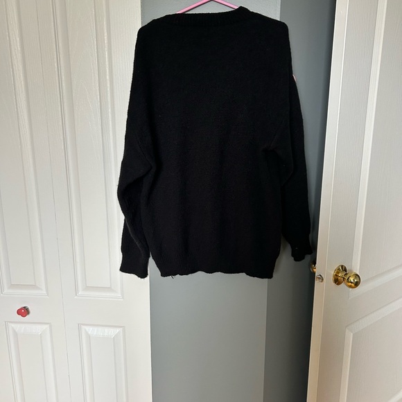 QED London Black Sweater with Multicolor Details - Picture 4 of 4